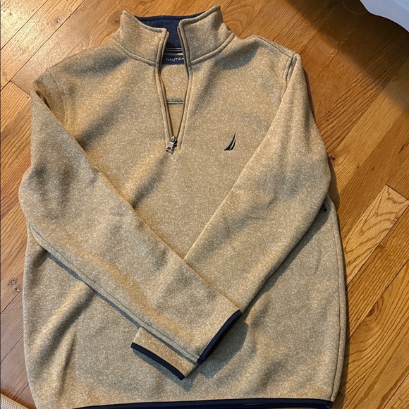 Nautica Men's Beige Zip-Up Sweater - Picture 1 of 3